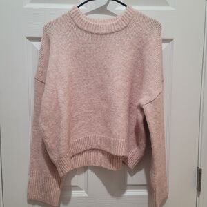 Abercrombie Wedge Crew Sweater Light Pink